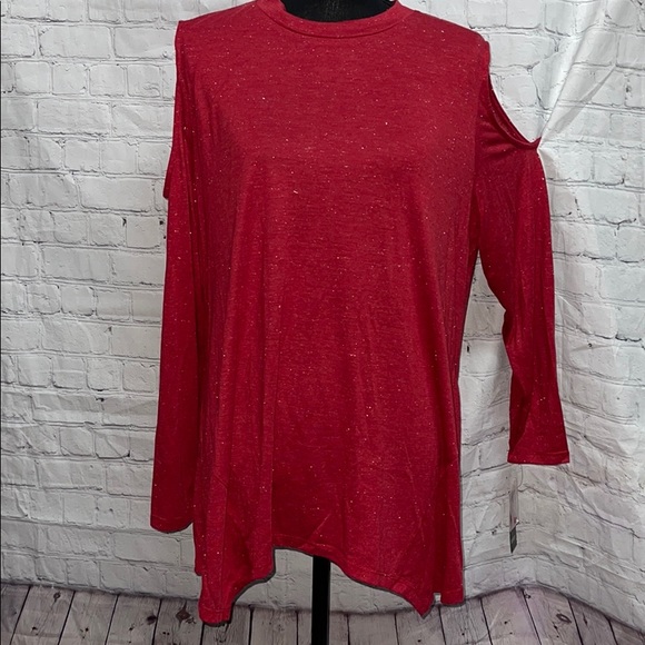 🎉SALE🎉 NWT Style & Co Shoulder Red Cut-Out 1X - Picture 3 of 16